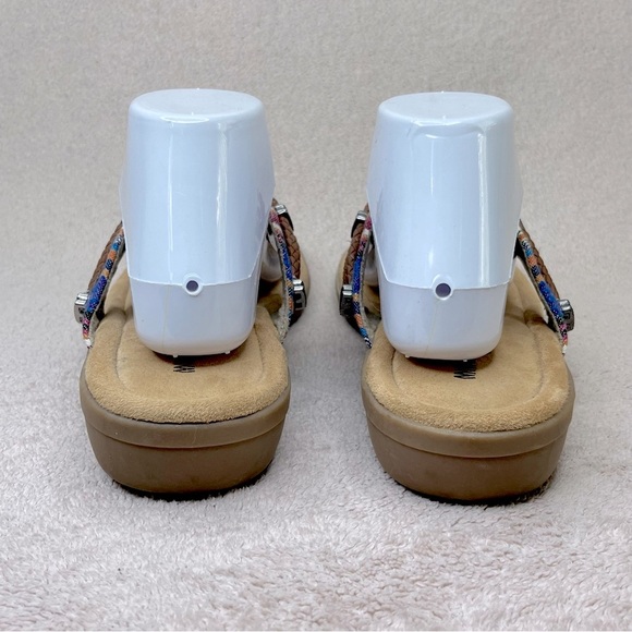 Minnetonka Striped Medallion Flip Flops Sandals-Women’s 11-Multicolor Pink/Tan - Picture 11 of 12